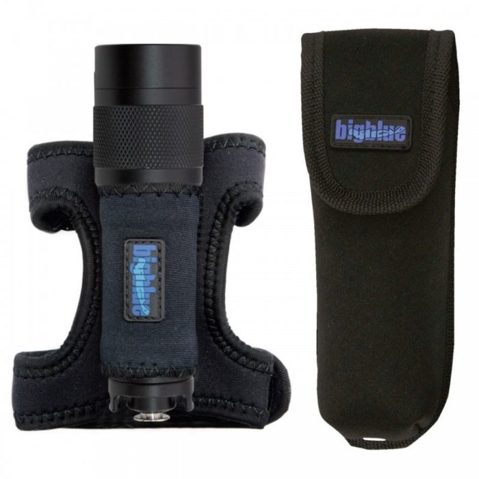 BIGBLUE - Lampe 40° AL450WM Tail avec gants néoprènes et étui de protection