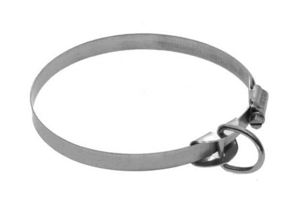 Collier Inox à vis sans fin  avec anneau en D