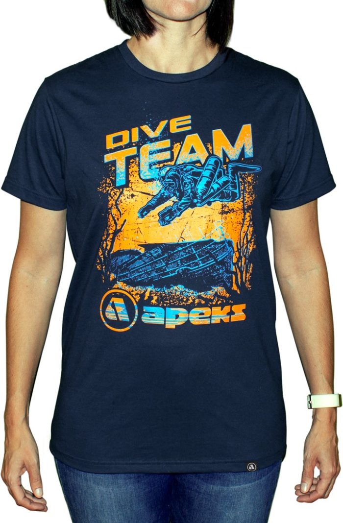 T-Shirt Apeks Dive Team Navy