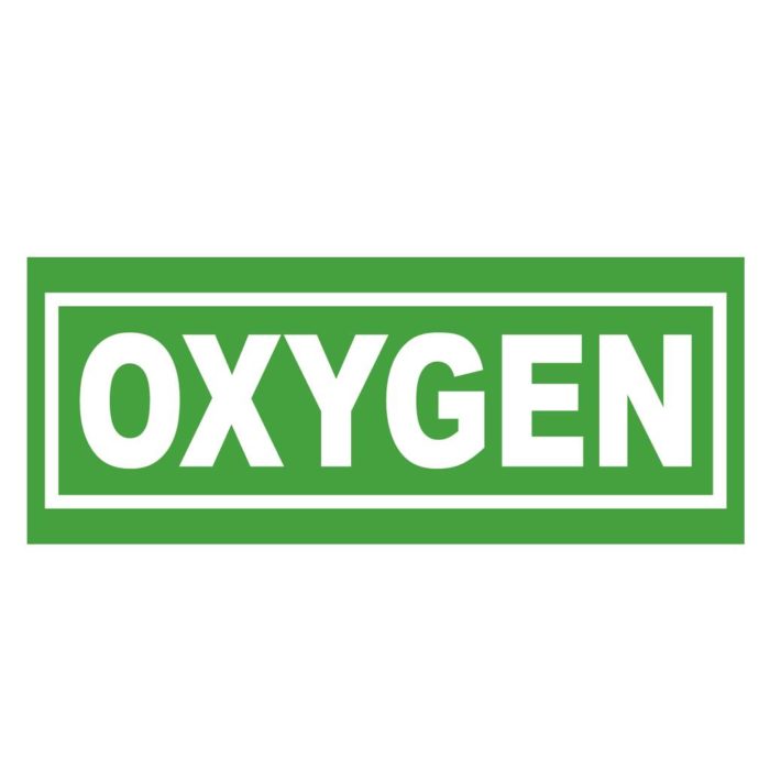 deep blue oxygen sticker for tank