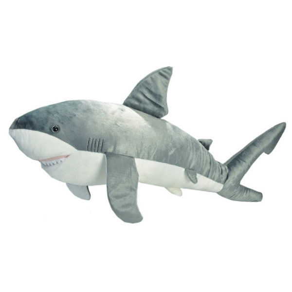 peluche cuddlekins jumbo requin blanc wild republic 80cm