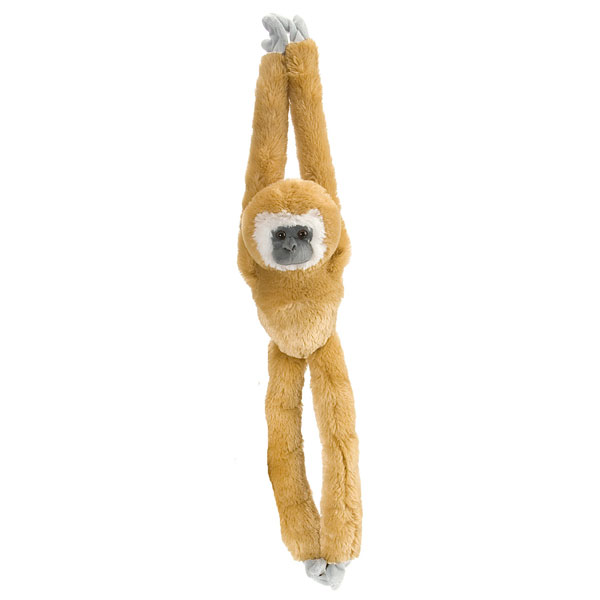 peluche hanging monkeys gibbon blanc wild republic 50cm