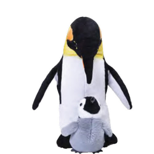 peluche mom & babies pingouin wild republic 38cm