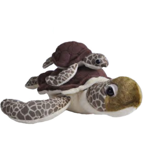 peluche mom & babies tortue wild republic 38cm