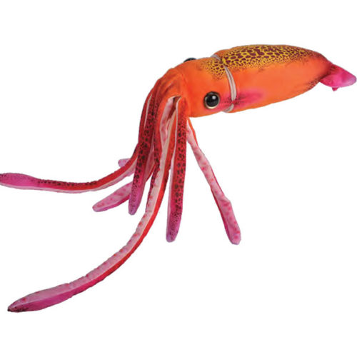 peluche wr printed squid calamar orange wild republic 30cm