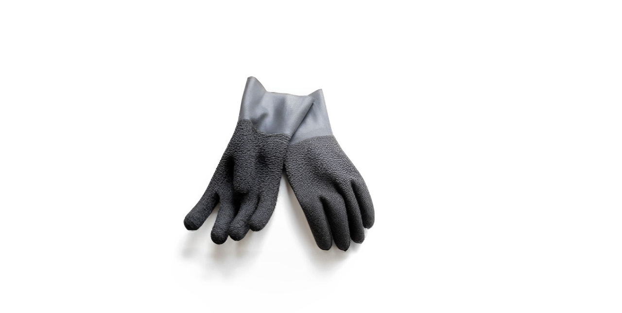 gants noirs latex surface rugueuse antidérapant