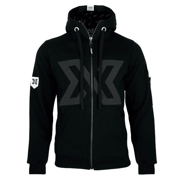 sweat à capuche noir xdeep signature hoodie