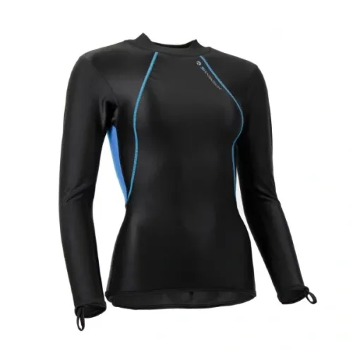 haut manche longues chillproof bleu femme