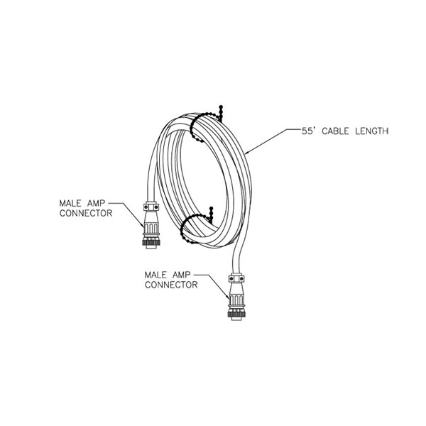 câble transducteur ots pour station de surface stx 101/m (55' ne comprend pas le transducteur).