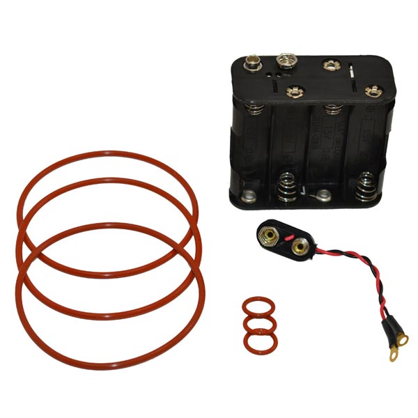 kit de pièces détachées ots, pour toutes les unités ssb. comprend 3 petits et 3 grands joints toriques, 1 connecteur de batterie, 1 support de batterie sp 8.