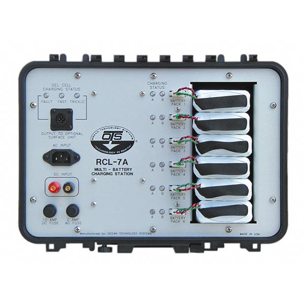 station de charge ots, conçue pour charger (1) stx 101/m et (6) ssb 2010/2001b 2/1001b.