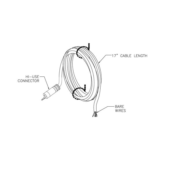 adaptateur ots, hi use vers fils nus.