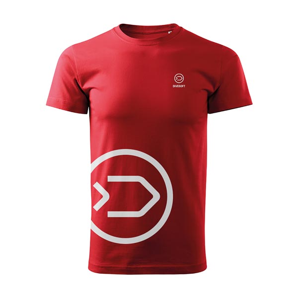 t shirt divesoft rouge