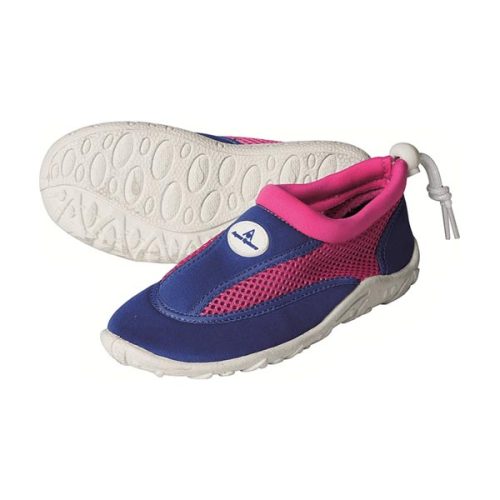 chaussure de plage cancun aqualung snorkeling rouge et bleu femme