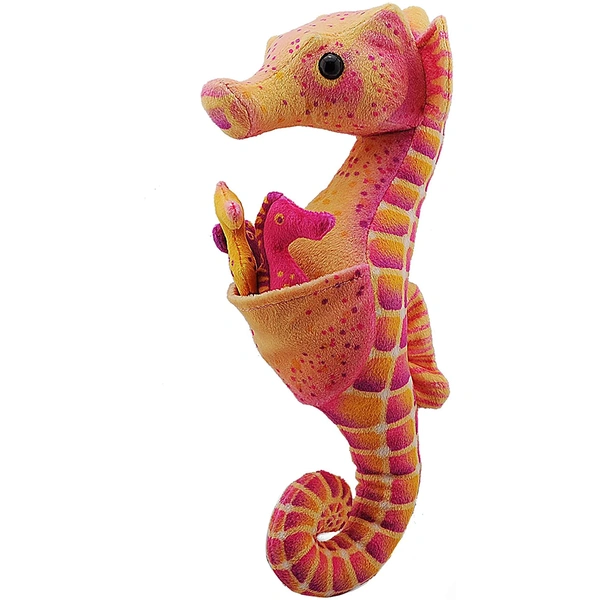 hippocampe avec petits 30cm wild republic