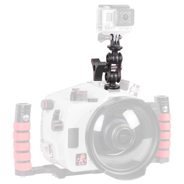 kit de montage supérieur reflex ikelite pour gopro / boule 1"