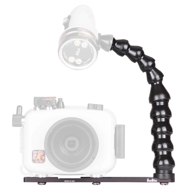 plateau action tray ii ikelite avec bras lampe