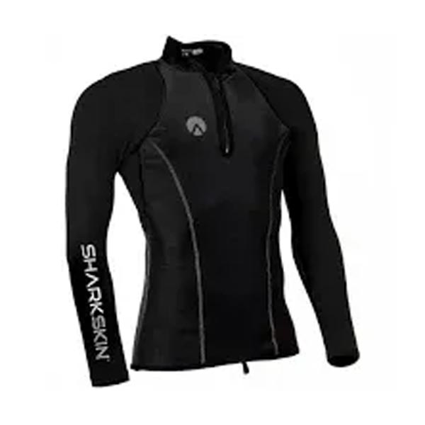 manche courte chillproof demi zip noir homme sharkskin