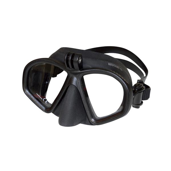 masque beuchat gp1 – silicone noir – support actioncam noir
