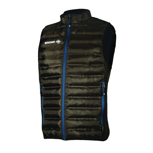 doudoune sans manches beuchat waterwear – noir / bleu profond