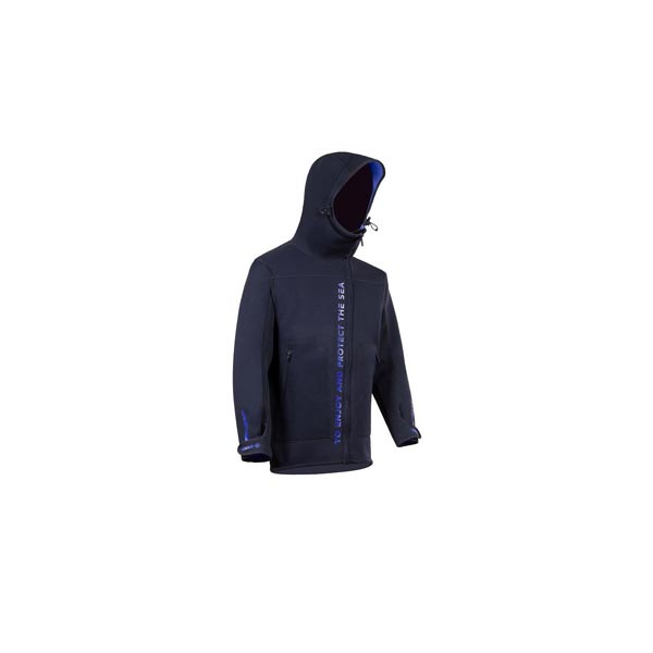veste beuchat à capuche néoprène – bleu profond
