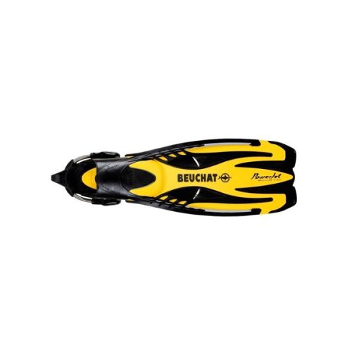 palmes beuchat powerjet – regular flex – jaune plongée
