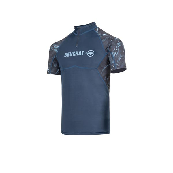 rashguard beuchat atoll homme – manches courtes – seaweed