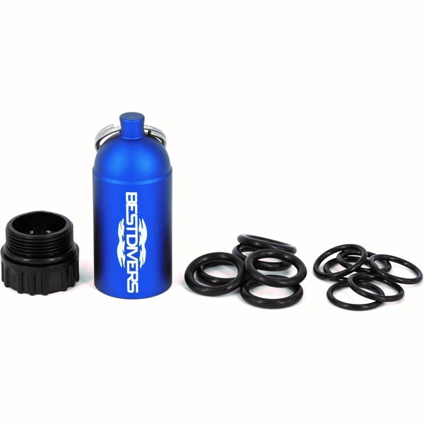 porte clés bouteille bestdivers avec 12 joints robinet