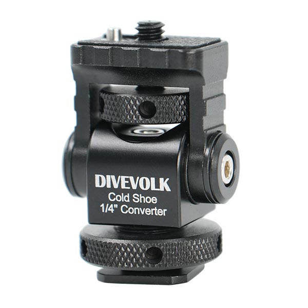 adaptateur griffe flash vers vis 1/4 divevolk