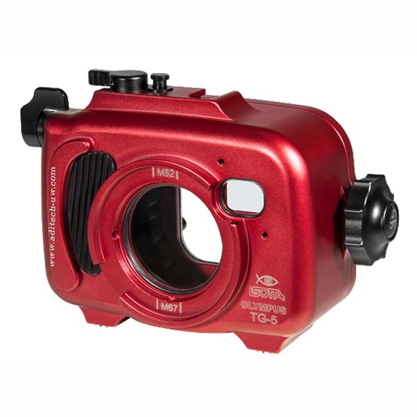 caisson isotta pour olympus tough! tg 5 – avec adaptateur double fibre optique inclus