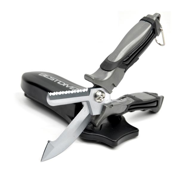 couteau bestdivers pro sk21 lame 9 cm (couteau/ciseaux)