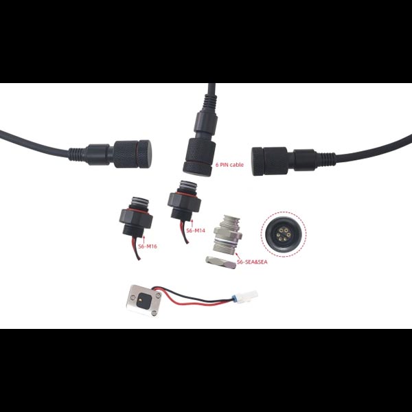 câble synchro simple supe 6pin pour dpro, gtm, gtx, seacam, uwone