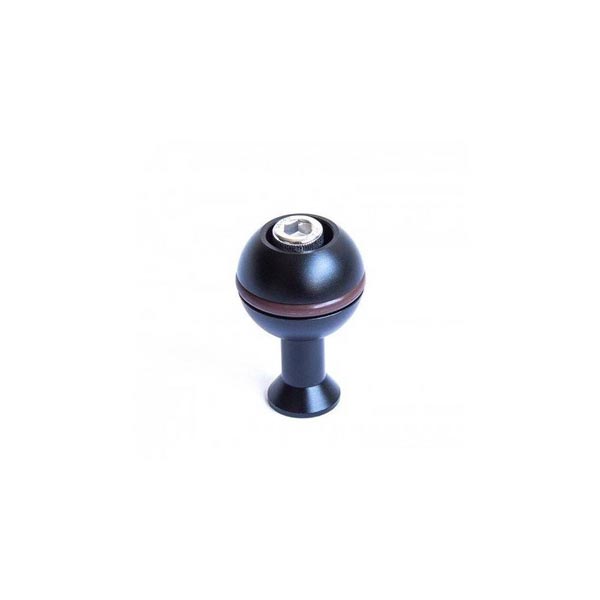 boule aluminium supe 25mm noir avec vis inox 6mm