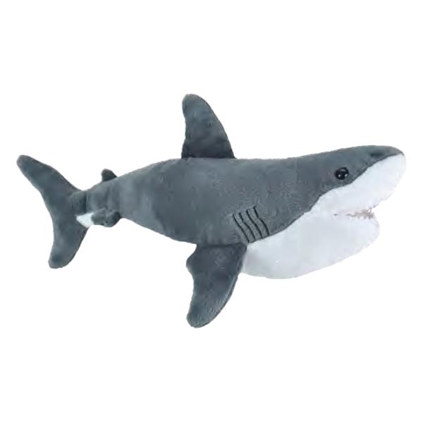 peluche wild republic cuddlekins medium — requin blanc