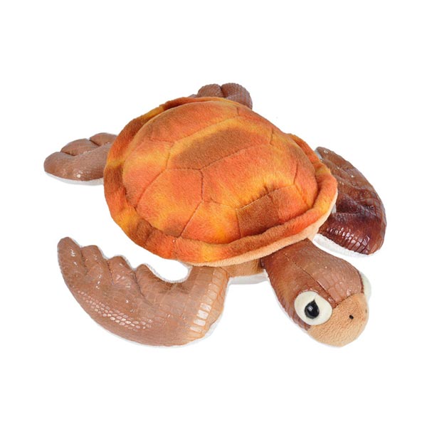 peluche wild republic cuddlekins medium — tortue brune