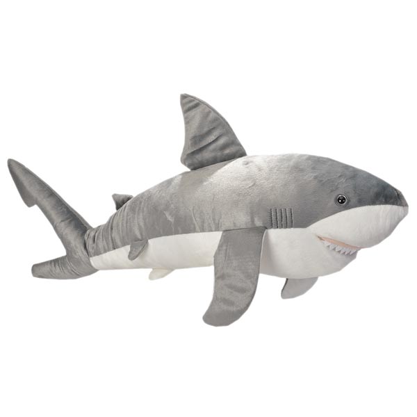 peluche wild republic jumbo cuddlekins — requin blanc