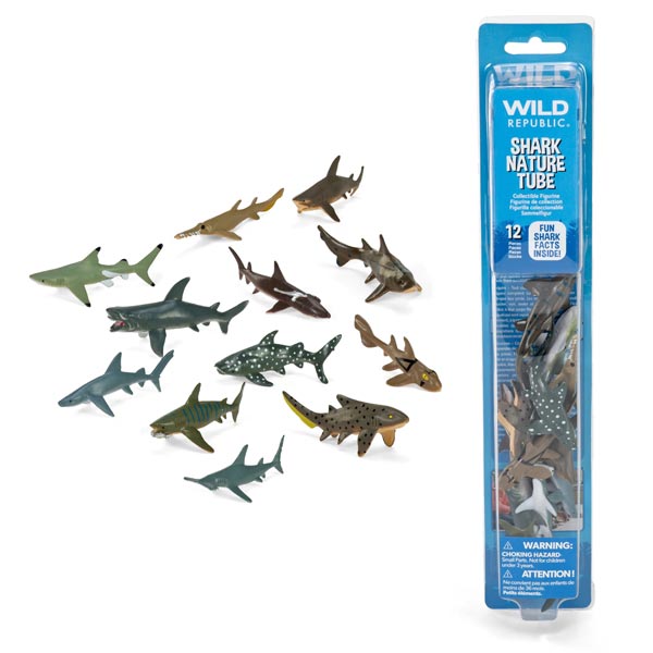 figurines wild republic nature tubes — shark