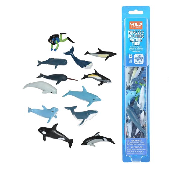 figurines wild republic nature tubes — whale dolphin