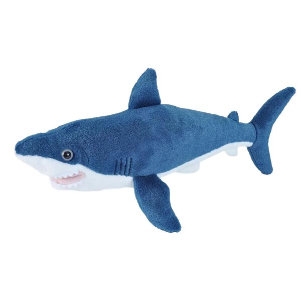 peluche wild republic cuddlekins mini — requin bleu