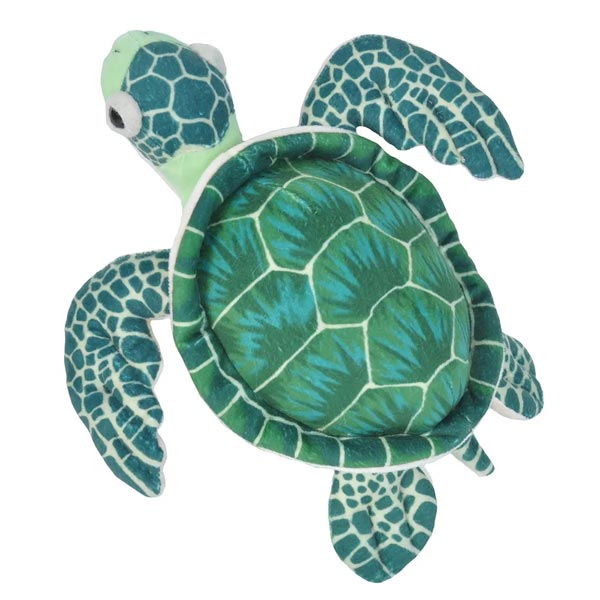 peluche wild republic cuddlekins mini — tortue verte