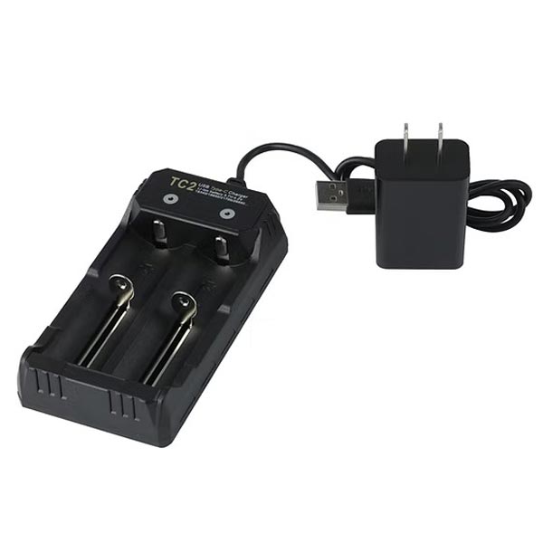 chargeur double usb bigblue pour batteries 18650 / 26650