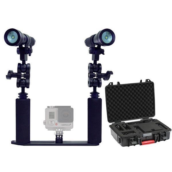 kit plateau gopro bigblue — 2x al2600xwp ii — noir