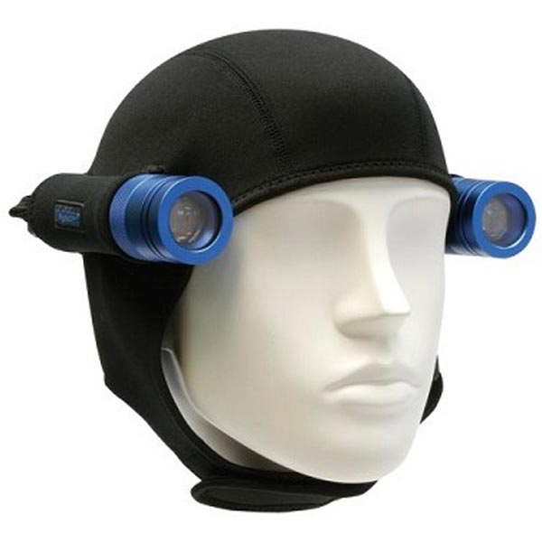 cagoule en néoprène avec fixation pour lampe double bigblue