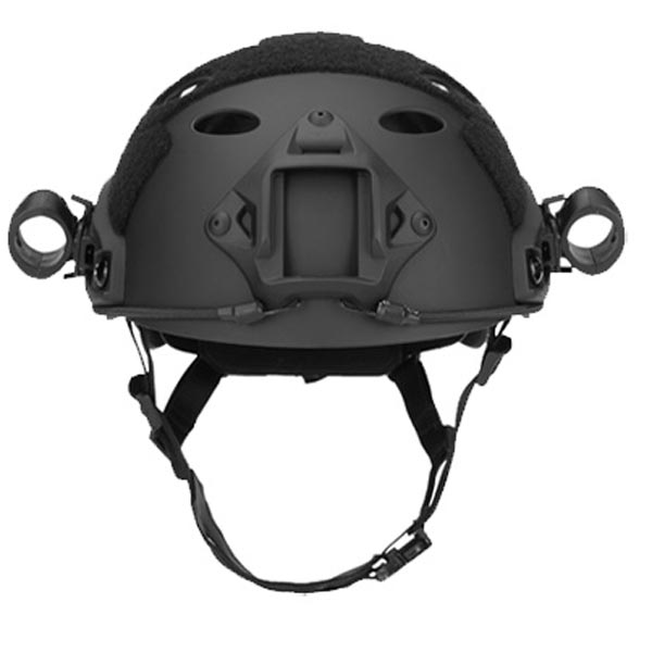 casque de plongée technique noir avec deux supports pour lampe xl bigblue