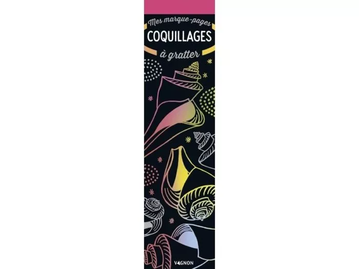 Mes marques-pages à gratter : coquillages