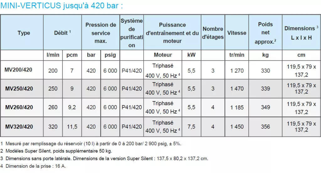 compresseur stationnaire bauer mini verticus2